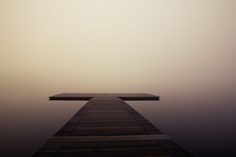 Path way in sea to nowhere